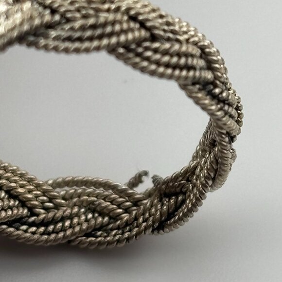 Vintage Sterling Silver Braided Wire Ring - Picture 7 of 7